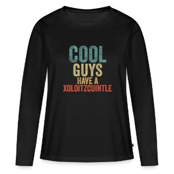 Les Cool Guys ont un xoloitzcuintle - T-shirt manches longues Premium bio Femme - noir - Devant - Julia (174cm)