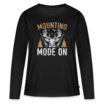 Assembly mode on animal hunting Taxidermie - Women's Premium Organic Long Sleeve Shirt - black - Front - Julia (174cm)
