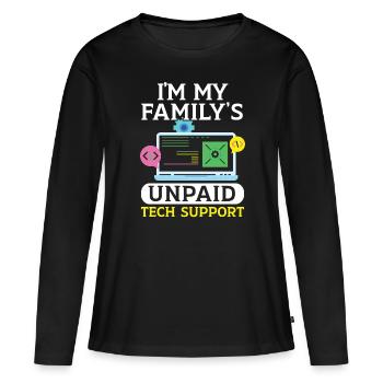 Please restart your computer - Women's Premium Organic Long Sleeve Shirt - black - Front - Julia (174cm)