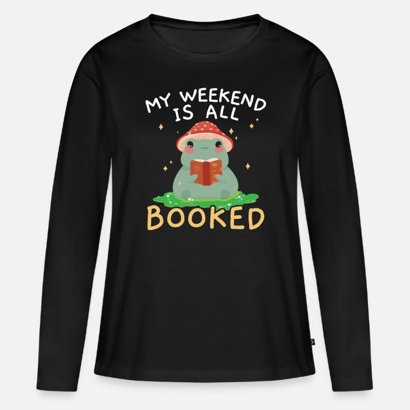 Das Buch war besser Lesen Bücher Buch Lesen - Frauen Premium Bio Langarmshirt - Schwarz