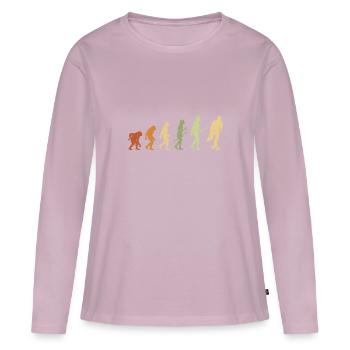 Skateboarding Evolution Skateboard Skater - Frauen Premium Bio Langarmshirt - Altrosa - Vorne - Julia (174cm)