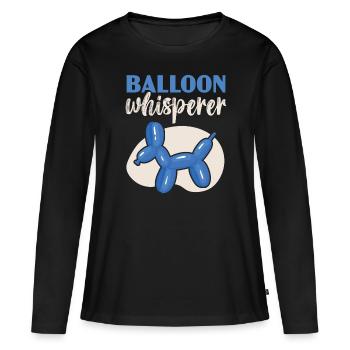 Balloon Whisperer Balloon Twist Balloon Modélisation - T-shirt manches longues Premium bio Femme - noir - Devant - Julia (174cm)