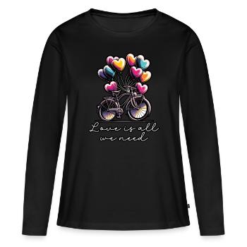 Paroles Mélomanes Auteurs-compositeurs Festival de musique - T-shirt manches longues Premium bio Femme - noir - Devant - Julia (174cm)