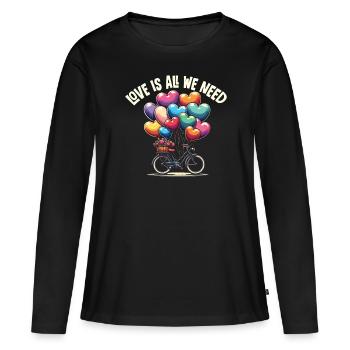 Paroles Mélomanes Auteurs-compositeurs Festival de musique - T-shirt manches longues Premium bio Femme - noir - Devant - Julia (174cm)