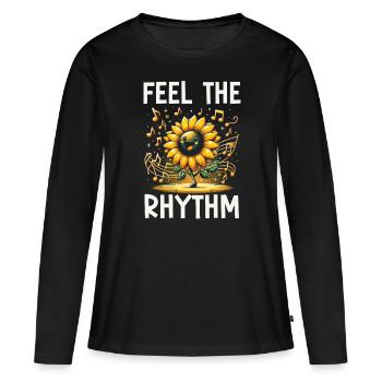Paroles Mélomanes Auteurs-compositeurs Festival de musique - T-shirt manches longues Premium bio Femme - noir - Devant - Julia (174cm)