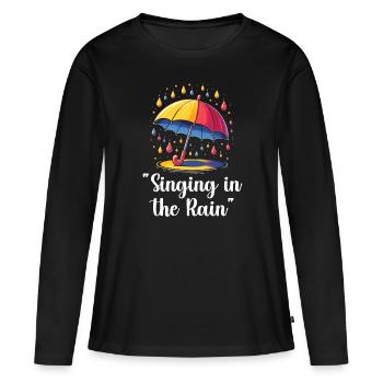 Paroles Mélomanes Auteurs-compositeurs Festival de musique - T-shirt manches longues Premium bio Femme - noir - Devant - Julia (174cm)