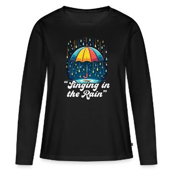 Paroles Mélomanes Auteurs-compositeurs Festival de musique - T-shirt manches longues Premium bio Femme - noir - Devant - Julia (174cm)