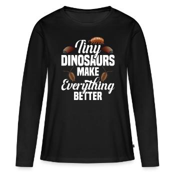Insect Lover Rollie Pollie Entomologist Pill Bug - Frauen Premium Bio Langarmshirt - Schwarz - Vorne - Julia (174cm)