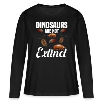 Rollie Pollie Dinosaur Lover Entomologist Pill Bug - Frauen Premium Bio Langarmshirt - Schwarz - Vorne - Julia (174cm)