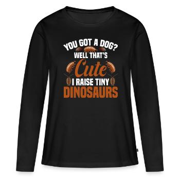 Rollie Pollie Lover Dinosaur Entomologist Pill bug - Frauen Premium Bio Langarmshirt - Schwarz - Vorne - Julia (174cm)