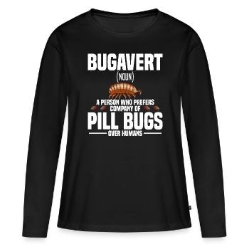Rollie Pollie Entomology Isopod Roly Poly pill bug - Frauen Premium Bio Langarmshirt - Schwarz - Vorne - Julia (174cm)