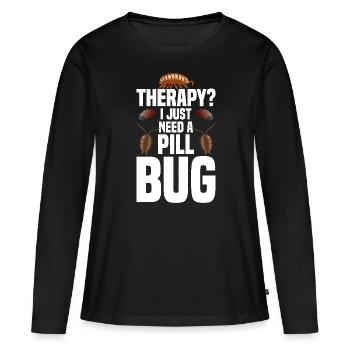 Rollie Pollie Lover Entomologist Insect Pill bug - Frauen Premium Bio Langarmshirt - Schwarz - Vorne - Julia (174cm)
