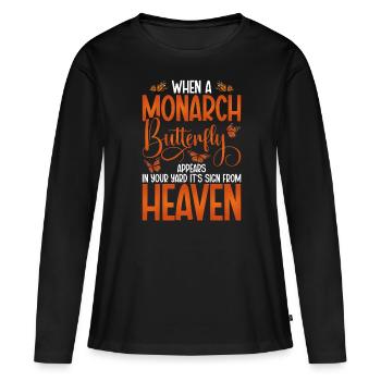 Monarch Butterfly Owner Entomology Monarch - Women's Premium Organic Long Sleeve Shirt - black - Front - Julia (174cm)