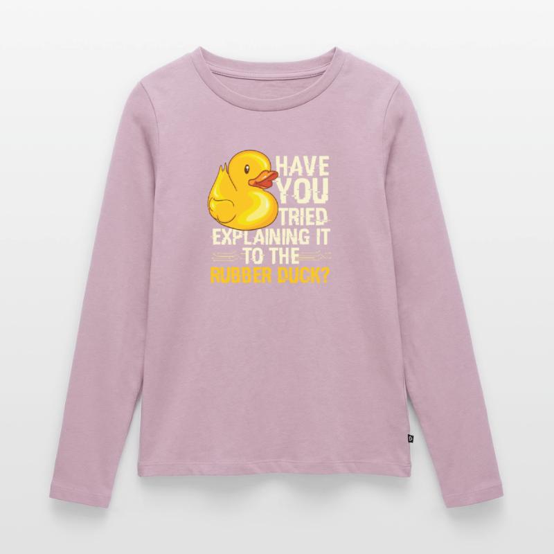 Rubber Duck Debugging Programmierer Frauen Premium Bio Langarmshirt
