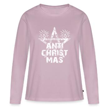 anti christmas 02 - Women's Premium Organic Long Sleeve Shirt - dusky pink - Front - Julia (174cm)