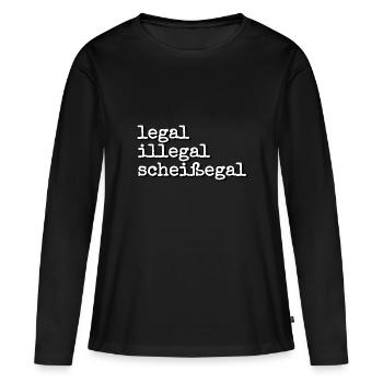 Verdict - légalement illégal - T-shirt manches longues Premium bio Femme - noir - Devant - Julia (174cm)
