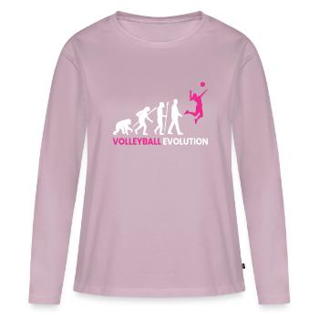Evolution Volleyball - Frauen Premium Bio Langarmshirt - Altrosa - Vorne - Julia (174cm)
