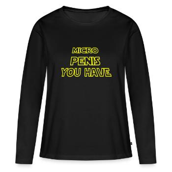 Micro Penis You Have | Galaxy Style - Women's Premium Organic Long Sleeve Shirt - black - Front - Julia (174cm)