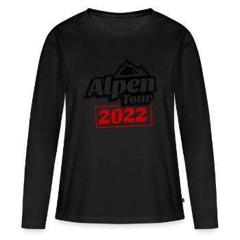 alpen tour 2022 - Frauen Premium Bio Langarmshirt - Schwarz - Vorne - Julia (174cm)
