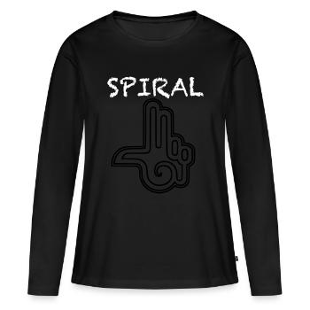 Spiral Tribe Tekno Système sonore collectif Psychede - T-shirt manches longues Premium bio Femme - noir - Devant - Julia (174cm)