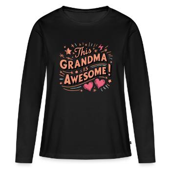 Grand-mère est la meilleure arrière-grand-mère - T-shirt manches longues Premium bio Femme - noir - Devant - Julia (174cm)