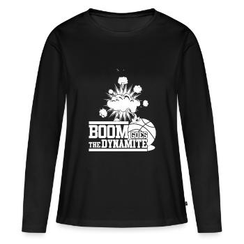 BASKETBALL BASKETBALL BASKETBALL BASKETBALL BASKET - Frauen Premium Bio Langarmshirt - Schwarz - Vorne - Julia (174cm)