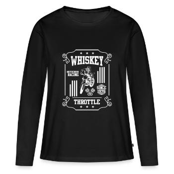 MOTOCROSS motorsport motocross - T-shirt manches longues Premium bio Femme - noir - Devant - Julia (174cm)
