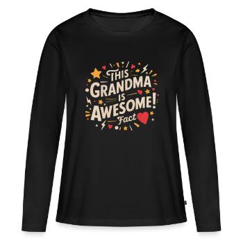 Grand-mère est la meilleure arrière-grand-mère - T-shirt manches longues Premium bio Femme - noir - Devant - Julia (174cm)
