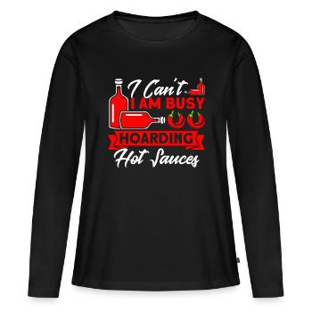 Sammeln Soßen Sammlung Geschenk - Frauen Premium Bio Langarmshirt - Schwarz - Vorne - Julia (174cm)