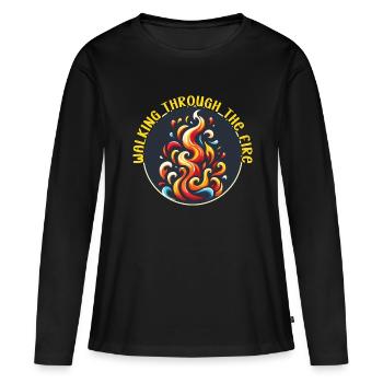 Paroles Mélomanes Auteurs-compositeurs Festival de musique - T-shirt manches longues Premium bio Femme - noir - Devant - Julia (174cm)