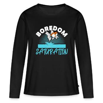 Langeweile Sättigung Aquarianer Fischhaltung Goldf - Frauen Premium Bio Langarmshirt - Schwarz - Vorne - Julia (174cm)