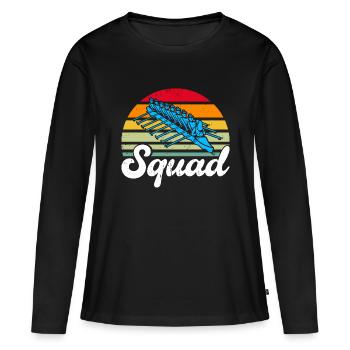 Mannschaft Ruderer Ruderer Rudern Geschenk - Frauen Premium Bio Langarmshirt - Schwarz - Vorne - Julia (174cm)