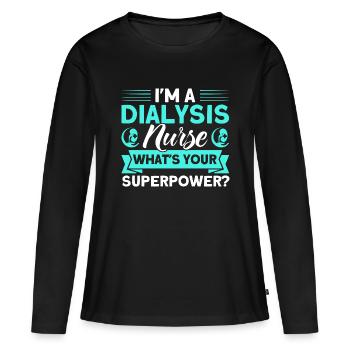 Dialysis Sister Dialysis Treatment Dialysis Business - Women's Premium Organic Long Sleeve Shirt - black - Front - Julia (174cm)