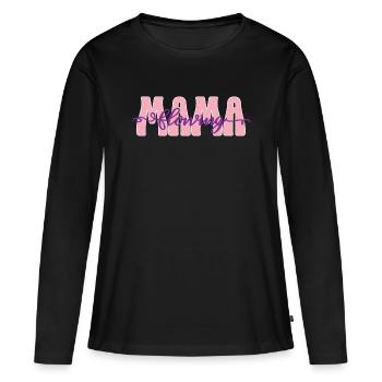 flowing Mama - Frauen Premium Bio Langarmshirt - Schwarz - Vorne - Julia (174cm)