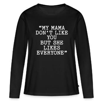 Paroles Mélomanes Auteurs-compositeurs Festival de musique - T-shirt manches longues Premium bio Femme - noir - Devant - Julia (174cm)