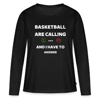Gift basketball basketball funny sport passion - Women's Premium Organic Long Sleeve Shirt - black - Front - Julia (174cm)