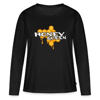imker honig imkern imkerei honigbiene - Frauen Premium Bio Langarmshirt - Schwarz - Vorne - Julia (174cm)