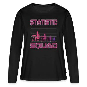 Statistik Kader - Frauen Premium Bio Langarmshirt - Schwarz - Vorne - Julia (174cm)