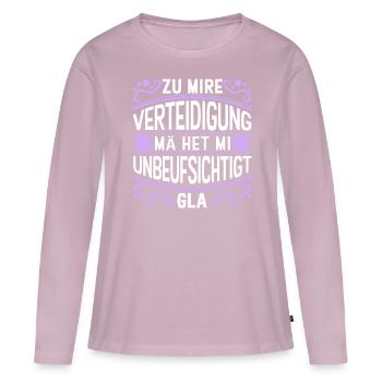 Lustig Unbeaufsichtigt Verteidigung Streich - Frauen Premium Bio Langarmshirt - Altrosa - Vorne - Julia (174cm)