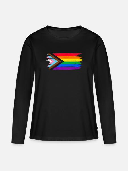 LGBT Flagge Gay Pride LGBTQ - Frauen Premium Bio Langarmshirt - Schwarz