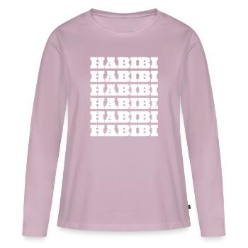 Habibi - Frauen Premium Bio Langarmshirt - Altrosa - Vorne - Julia (174cm)
