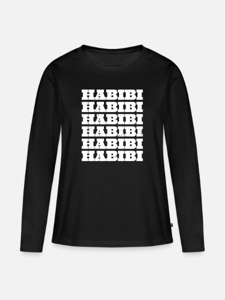 Habibi - Frauen Premium Bio Langarmshirt - Schwarz