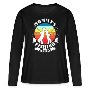 Mommy Bait Casting - T-shirt manches longues Premium bio Femme - noir - Devant - Julia (174cm)