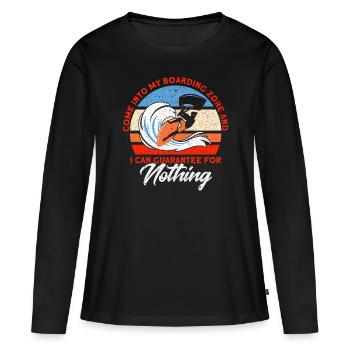 Kiteboarder Kitesurfer Kiten Kiteboard Cadeau - T-shirt manches longues Premium bio Femme - noir - Devant - Julia (174cm)