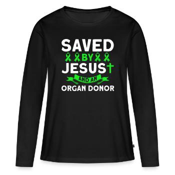 Transplantiert Organtransplantation Operation - Frauen Premium Bio Langarmshirt - Schwarz - Vorne - Julia (174cm)