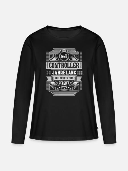 Controlling Perfektion Rechnungswesen Lustiges - Frauen Premium Bio Langarmshirt - Schwarz
