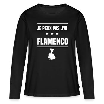 je peux pas j'ai flamenco espagnol humour danse - T-shirt manches longues Premium bio Femme - noir - Devant - Julia (174cm)