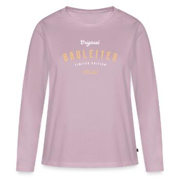 Bauleiter Limited Edition Lustiges Bauleitung - Frauen Premium Bio Langarmshirt - Altrosa - Vorne - Julia (174cm)