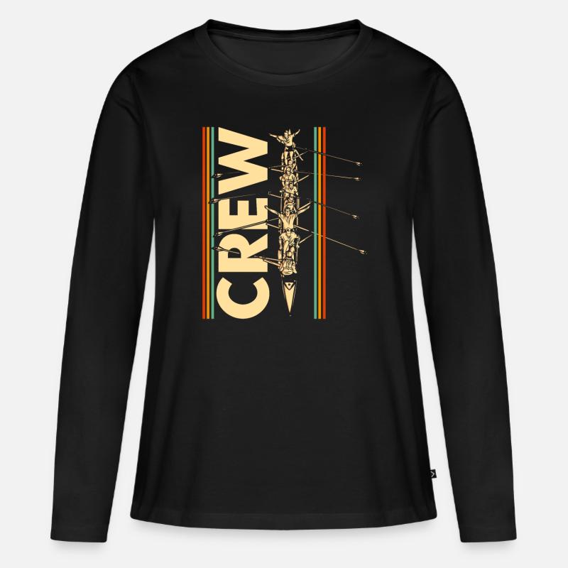 Mannschaft Ruderer Ruderer Rudern Geschenk - Frauen Premium Bio Langarmshirt - Schwarz