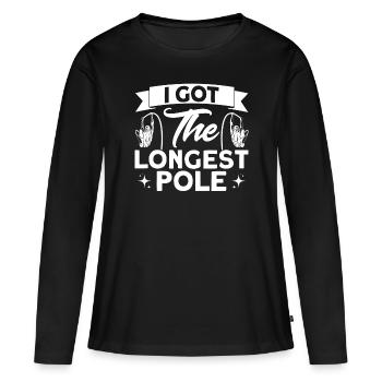 Saut à la perche Saut à la perche Saut à la perche - T-shirt manches longues Premium bio Femme - noir - Devant - Julia (174cm)